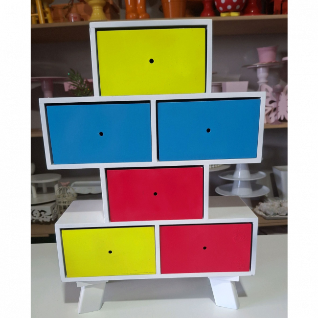 MINI ARMÁRIO DECORATIVO - COLORIDO