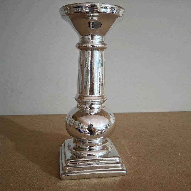 CASTIÇAL PRATA CROMADO