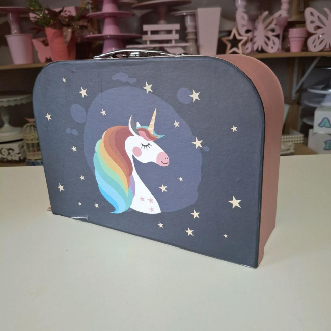 MALETA DECORATIVA UNICÓRNIO