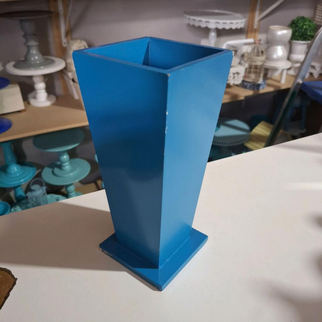 CACHEPOT DE MADEIRA | AZUL