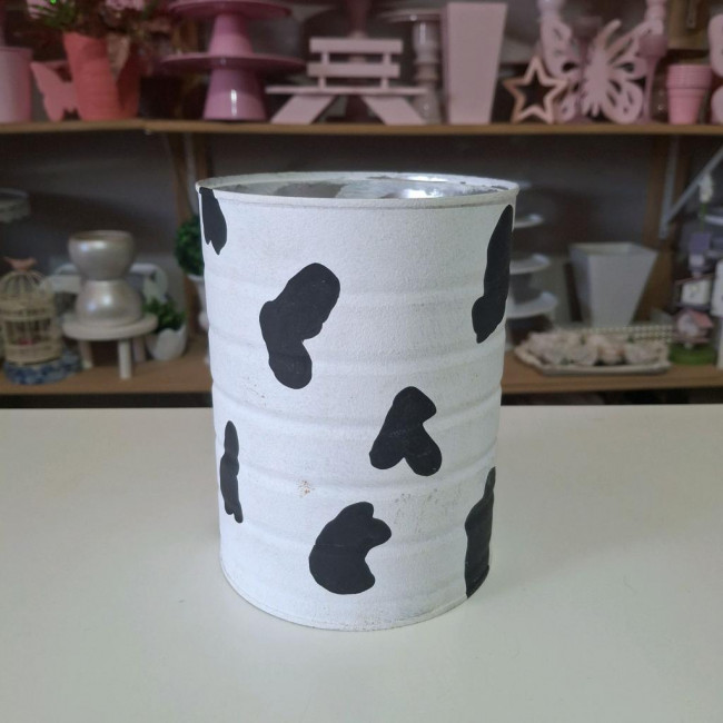 LATA DECORATIVA DE VAQUINHA