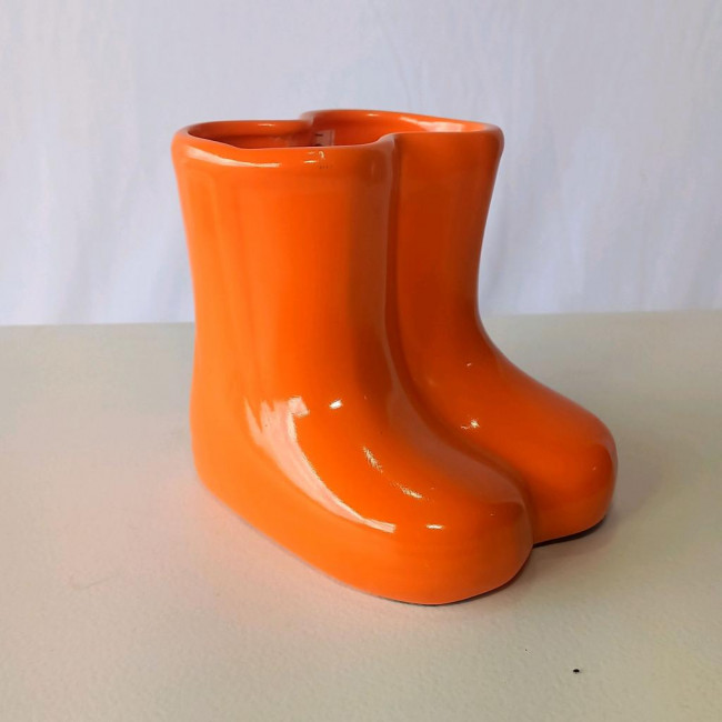 VASO BOTINHA LARANJADA