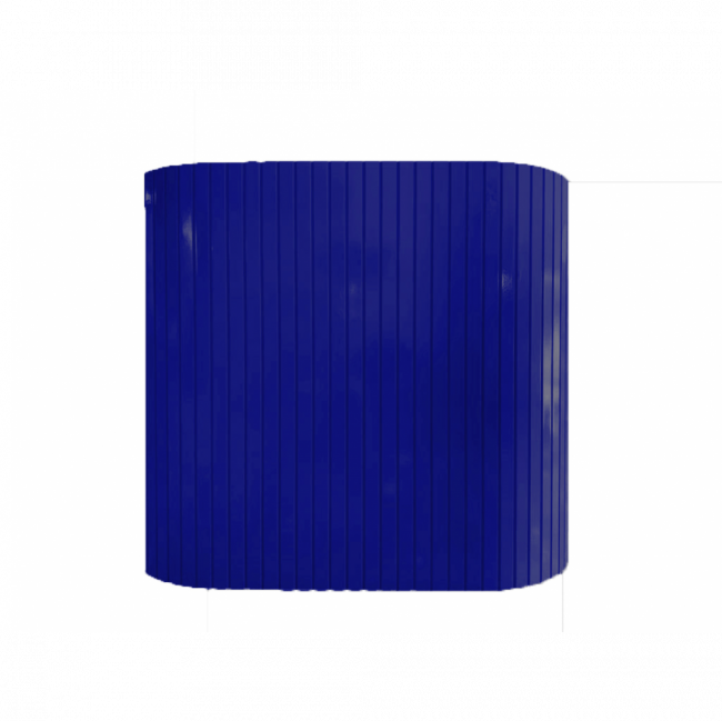 Mesa Oval Ripada Azul  M