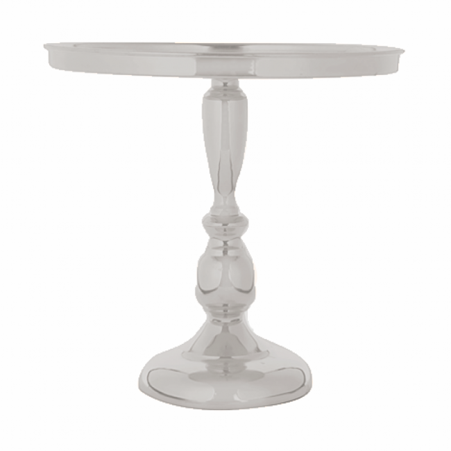 Porta Doce de Metal Rose pe Alto Espelhado Med Luxo. C:30 x L:30 x A:29 Cm