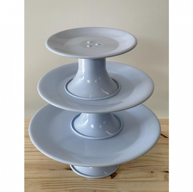 Boleira ferro  branco P 16cm