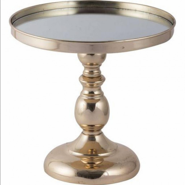 Porta Doce Dourado Espelhado Med Luxo. C:35 x L:25 x A:25 Cm
