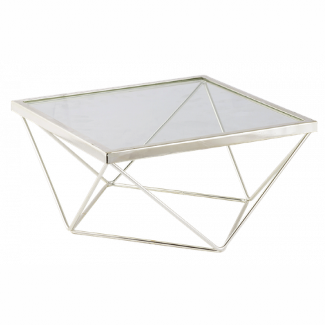 Porta Doce Diamant Quadrado Prata  Med. C:25 x L:25 x A:12
