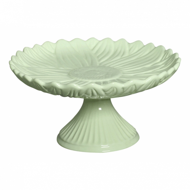 Porta doce  verde alecrim G at 14cm x 29 cm diamt.