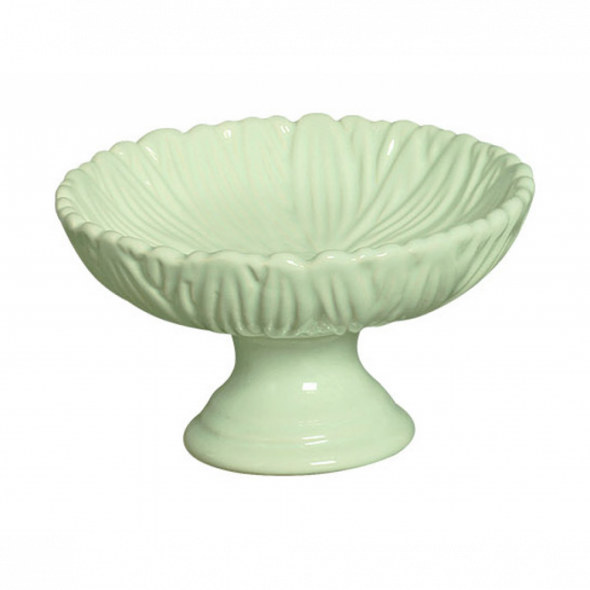 Porta doce  verde alecrim G at 14cm x 29 cm diamt.