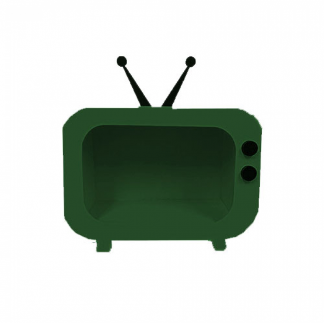 Televisão Verde Escuro