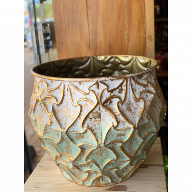 Vaso ferro Dourado 26 cm m