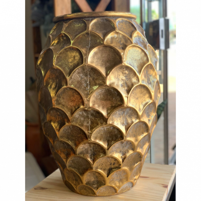 Vaso ferro Dourado 26 cm m