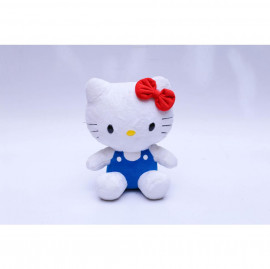 HELLO KITTY ROUPA AZUL LACO VERMNELHO 28X22