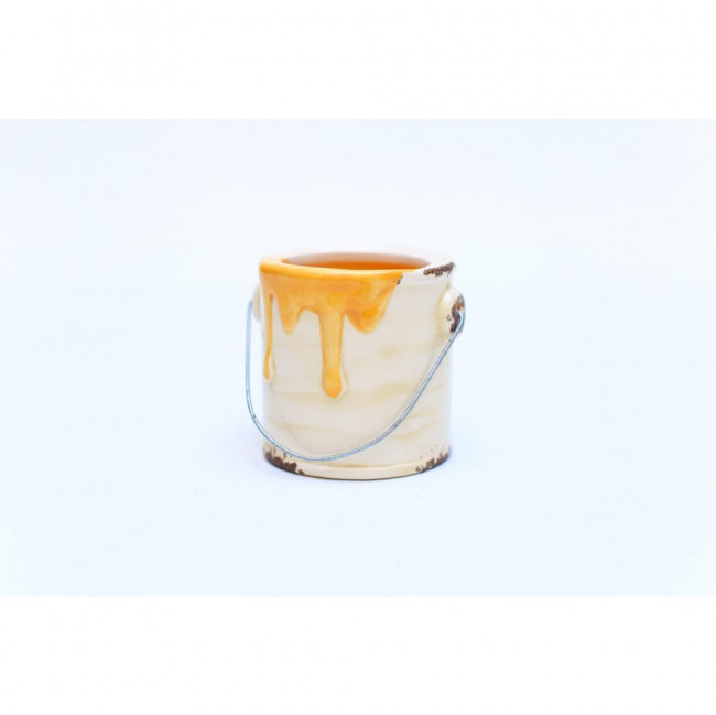 BALDE CERAMICA TINTA LARANJA P 8X7