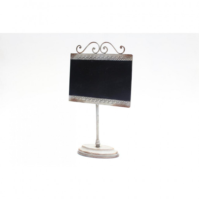 PLACA LOUSA COM PE METAL CINZA 25X18X40