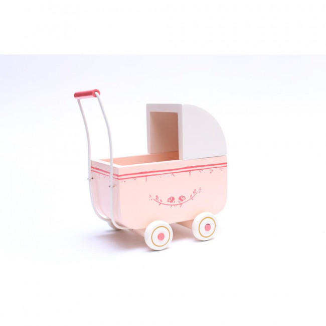 CARRINHO BEBE ROSA MADEIRA P 15X17X9