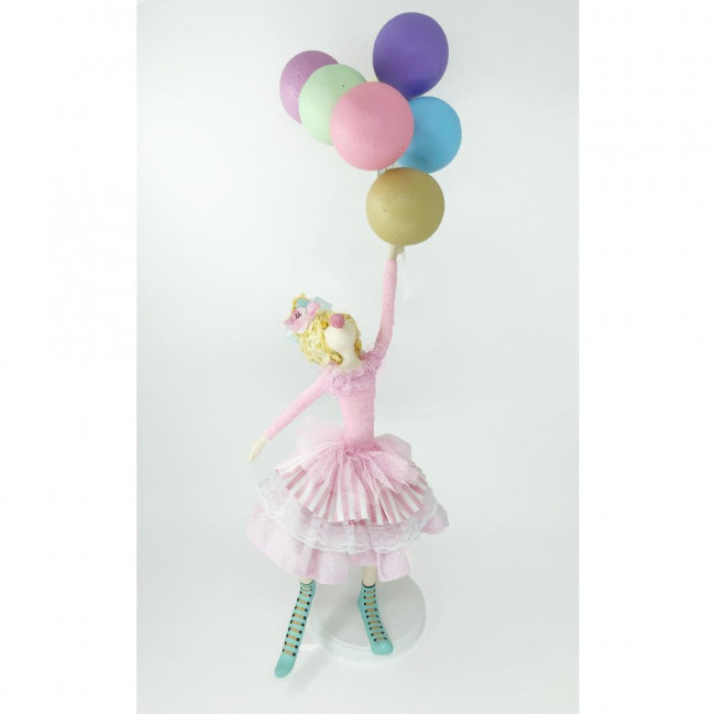 PALHAÇA BAILARINA COM TULE ROSA 55X20