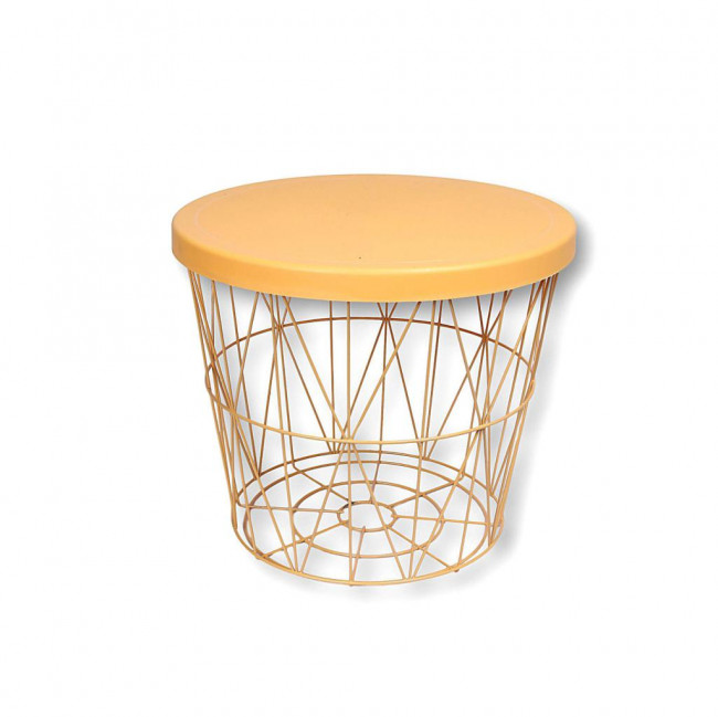 MESA LATERAL DURVAL AMARELA 35X40