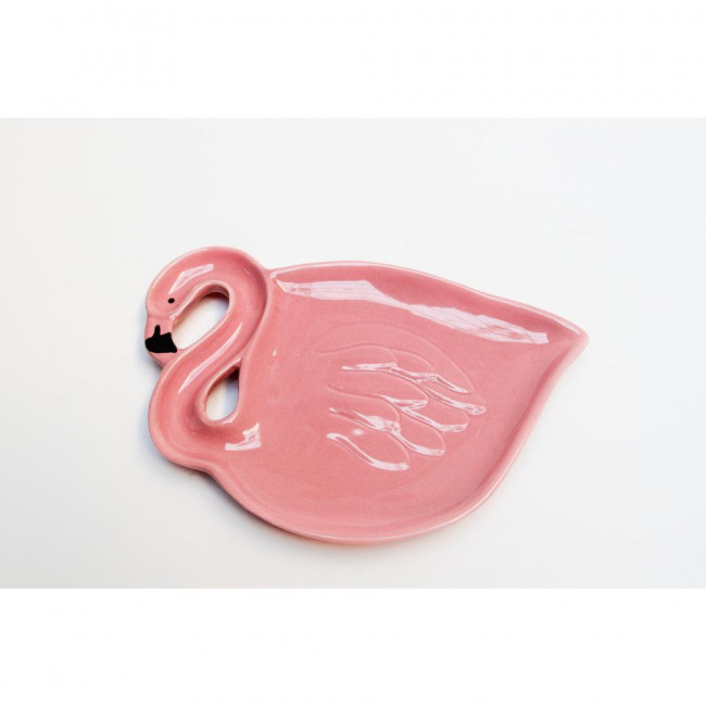 BANDEJA BAIXA FLAMINGO CERAMICA 23X15