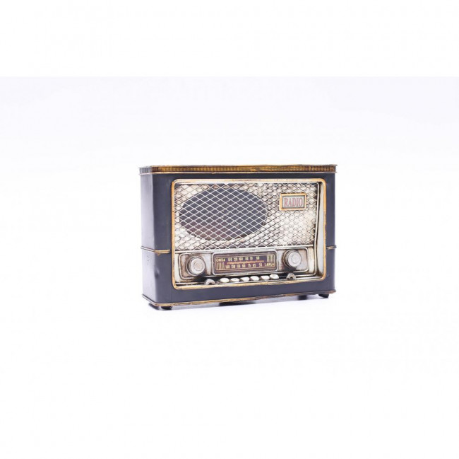 RADIO VINTAGE PRETO 16X23X10CM