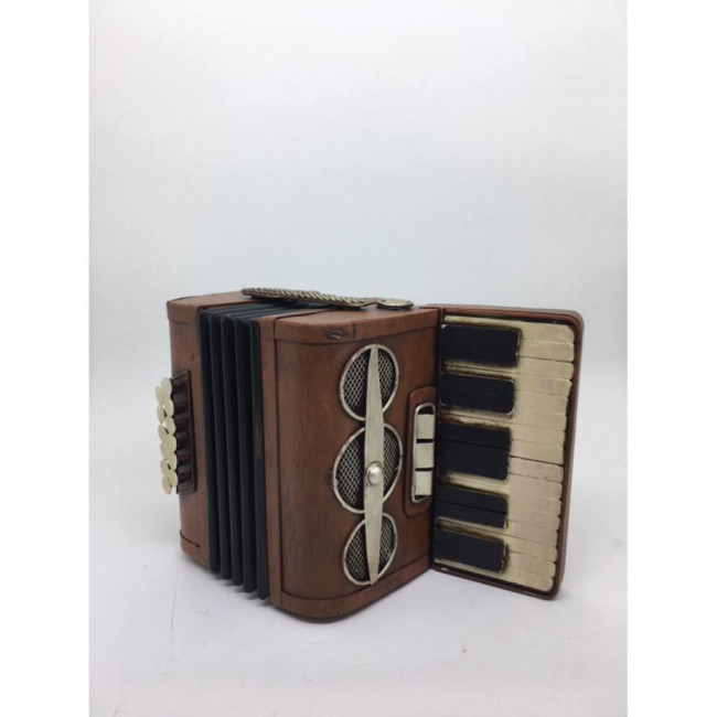 ACORDEON SANFONA MARROM VINTAGE 23CM