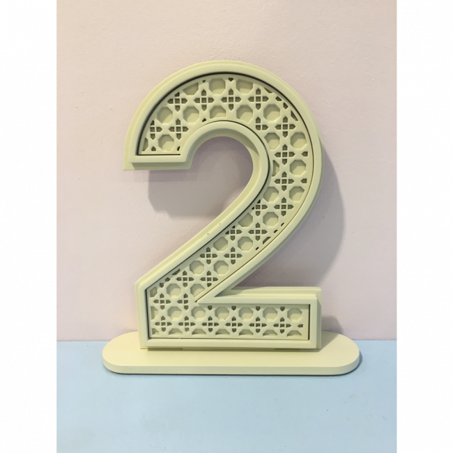 NÚMERO DE MESA 2 TELADO MDF 21X19