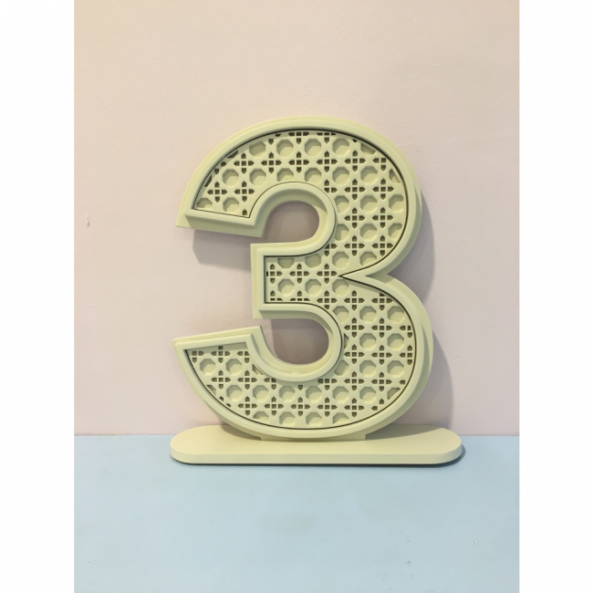 NÚMERO DE MESA 3 TELADO MDF 21X19