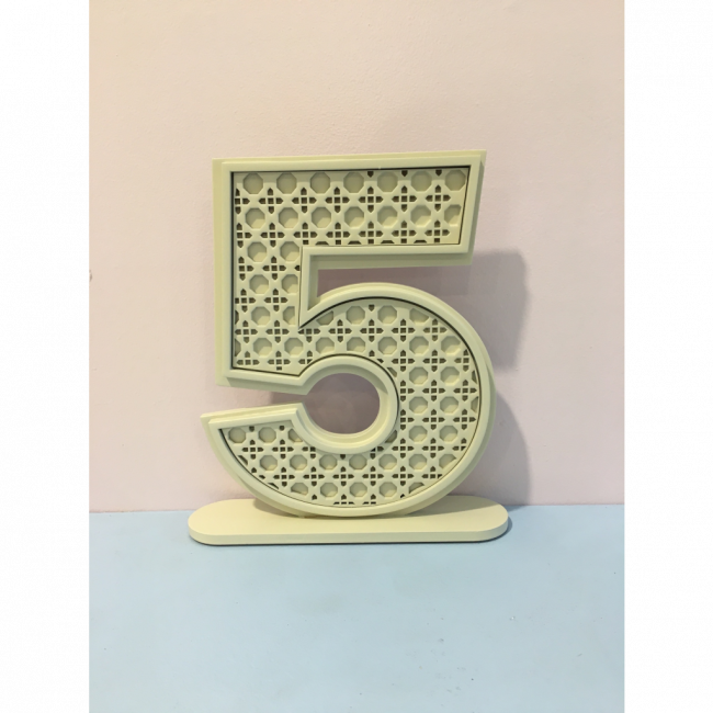NÚMERO DE MESA 5 TELADO MDF 21X19
