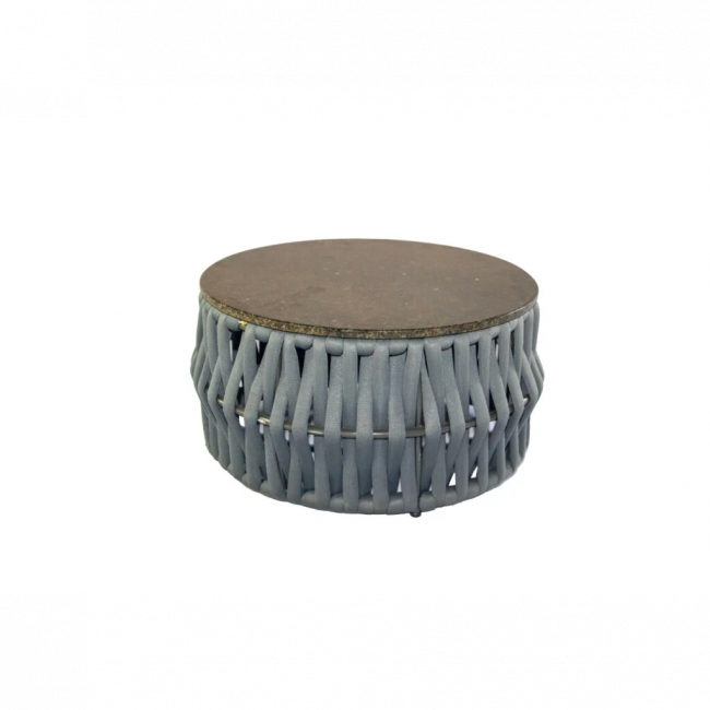 MESA DE CENTRO CORDA NÁUTICA CINZA