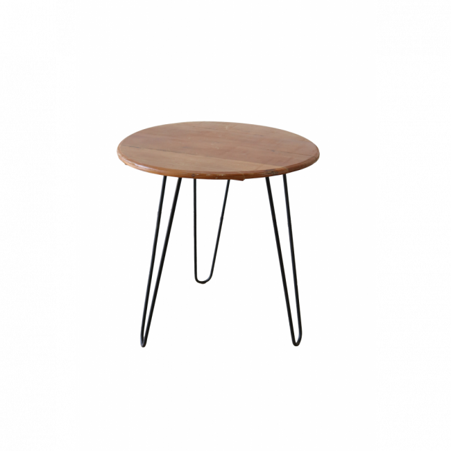 MESA LATERAL REDONDO PÉ DE FERRO BARUQUE