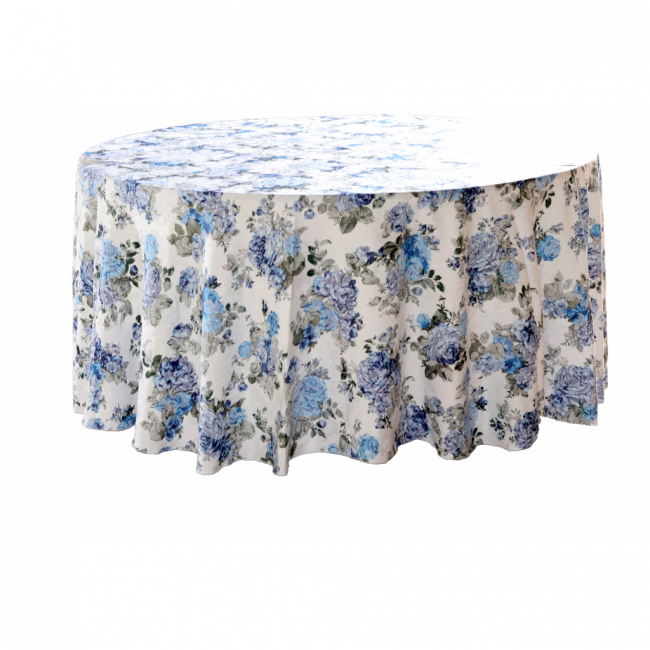 TOALHA AZUL FLORAL