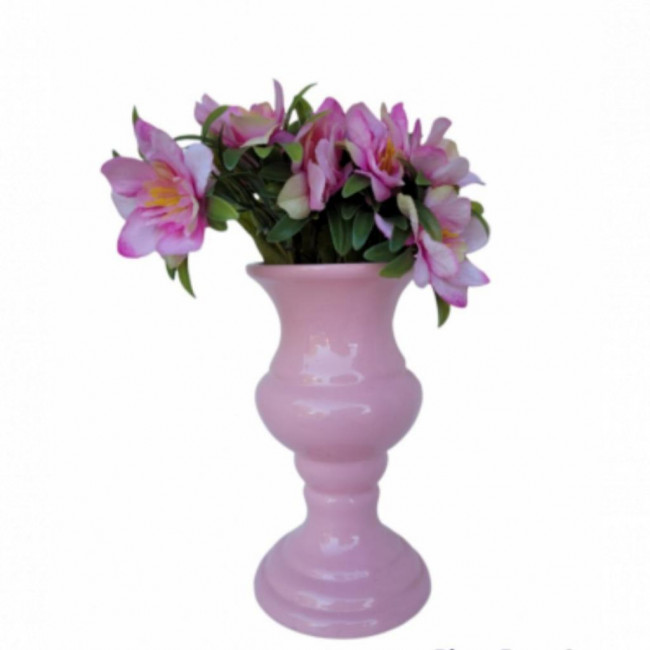 Vaso torneado rosa