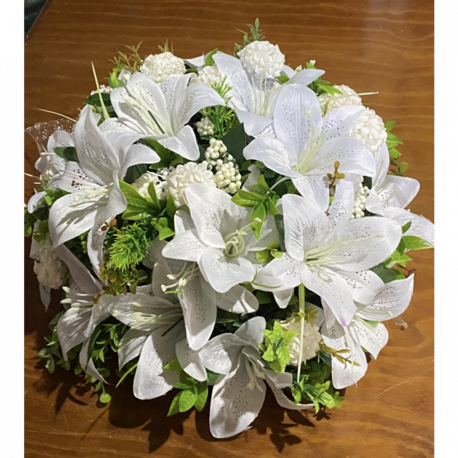 ARRANJO DE FLORES BRANCA TAM GG