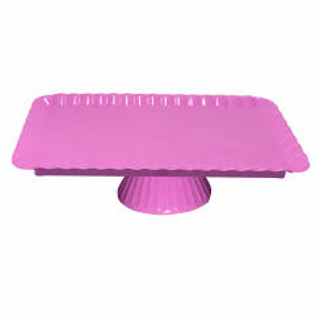 BANDEJA RETANGULAR CNADY ROSA COM PE 30X15