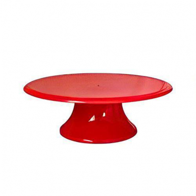 BOLEIRA VERMELHA PORCELANA 12X29CM