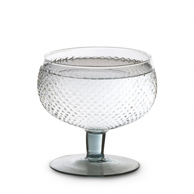 COMPOTEIRAS BRUXELAS DE VIDRO BRANCAS 17CM