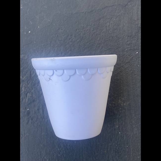 VASO DE PLASTICO BRANCO BORDA DECORADA 15CM
