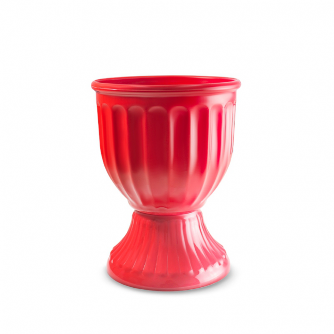 VASO ROMANO VERMELHO DECORATIVO 15CM