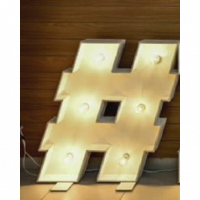 LETRAS / NUMERO MDF - \