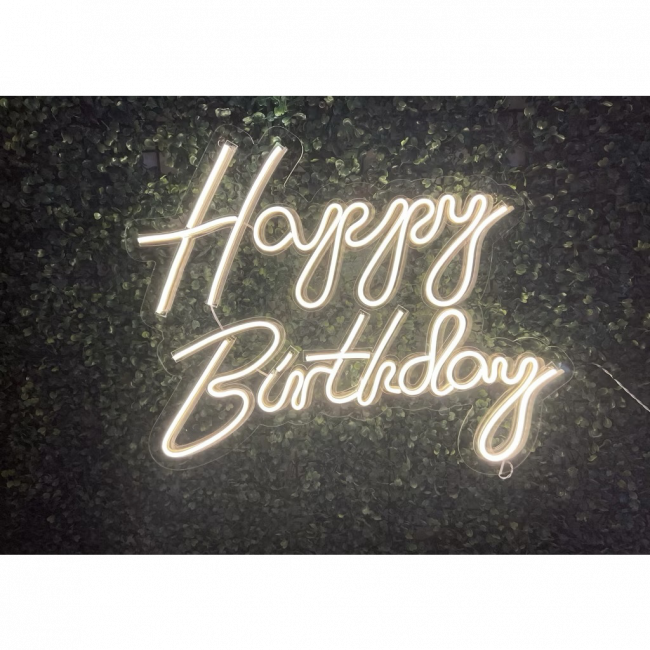 LUMINARIA HAPPY BIRTHDAY, Letreiro LUMINOSO DE LED 60 cm x 5 cm x 40 cm