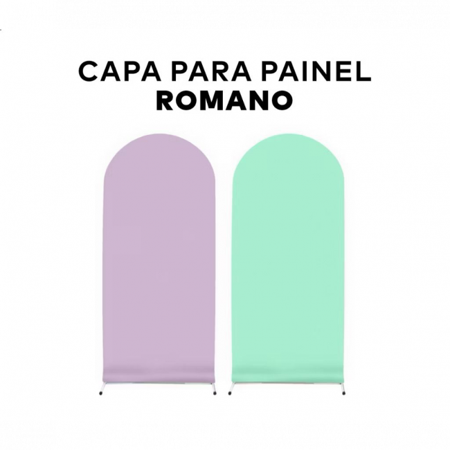CAPA DE PAINEL ROMANO BICOLOR ROXO/VERDE 2.10X97CM