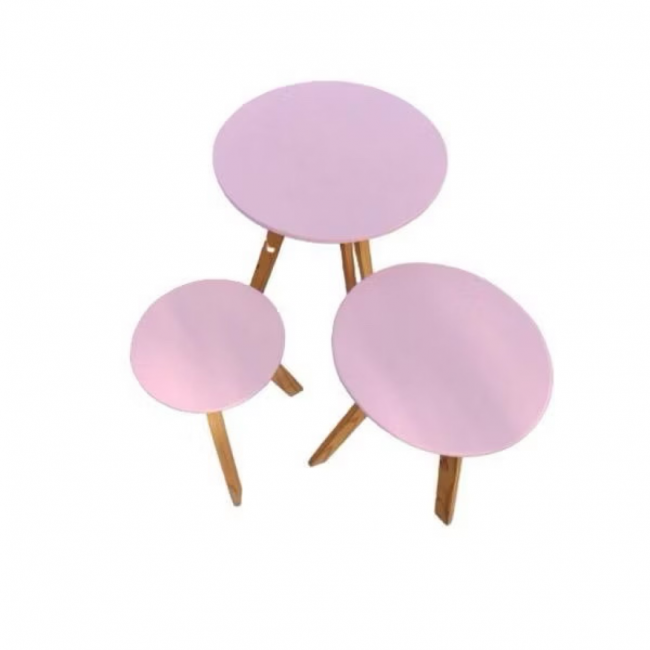 TRIO CAPA PARA MESINHA ROSA BB 40CM 50 CM 60CM