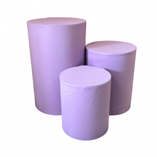 TRIO DE CAPA DE CILINDRO LILAS 46CM 60CM 80CM