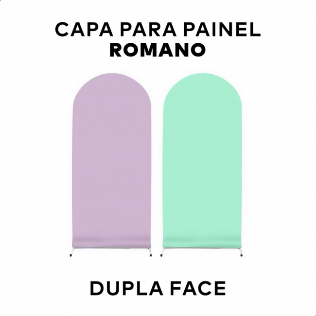 CAPA DE PAINEL ROMANO BICOLOR ROXO VERDE 2X1M
