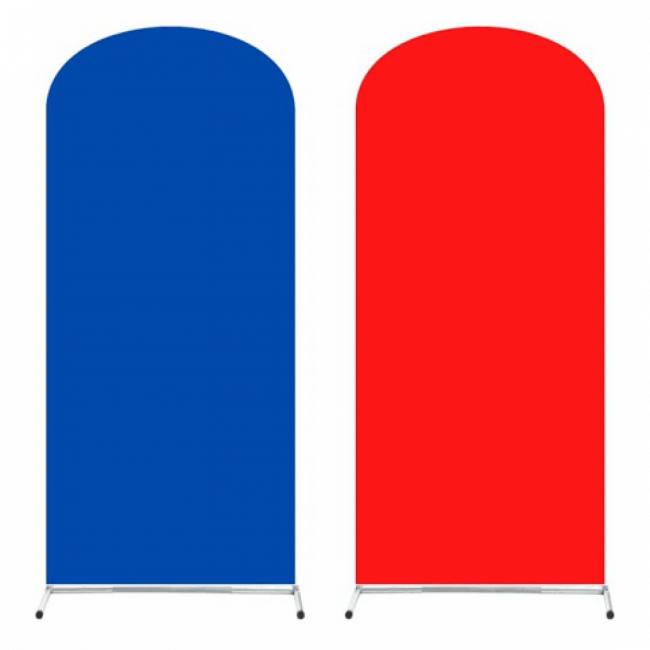 CAPA DE PAINEL ROMANO BICOLOR VERMELHO AZUL 2X1M