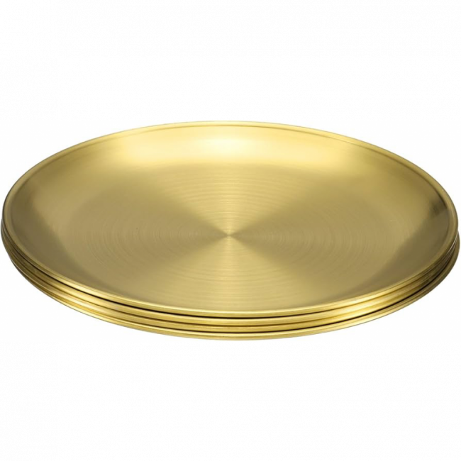 PRATO DOURADO DECORAÇÃO P 19CM
