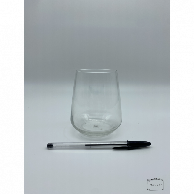 COPO BAIXO TRANSPARENTE BOJUDINHO PARA VINHO