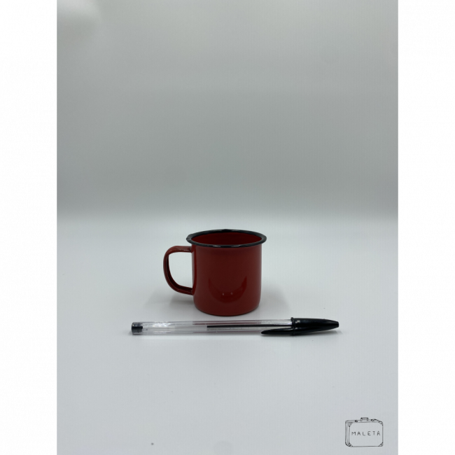 CANECA DE ÁGATA MÉDIA VERMELHA