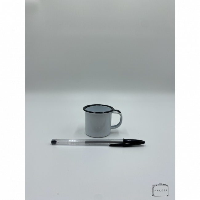 CANECA DE ÁGATA PEQUENA BRANCA
