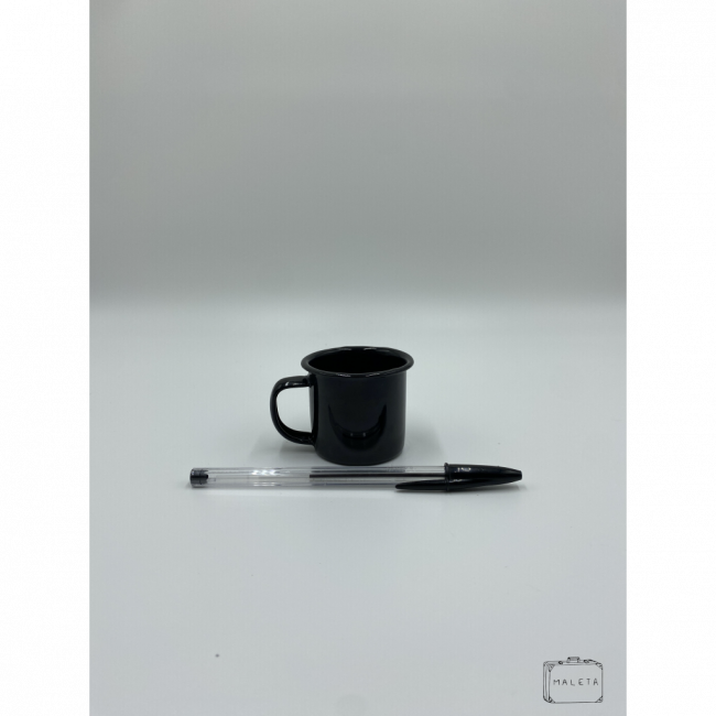 CANECA DE ÁGATA PEQUENA PRETA